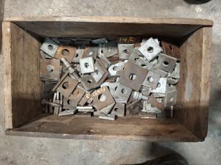 A lot of square Metal washers