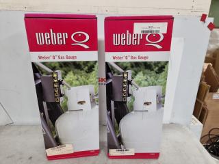 2x Weber Q Gas Gauges for Compatible Weber Grills