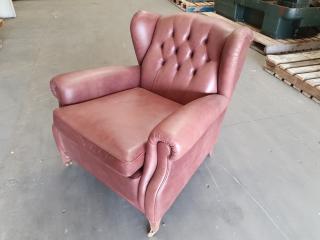 Leather Wingback Chair