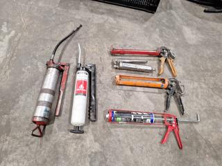 Assorted Caulking Guns/Grease Applicators