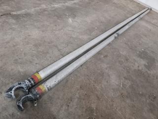 2 Oldfields Aluminium Scaffolding Tower Poles - 3375mm Long