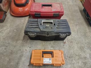 3 Plastic Tool Boxes