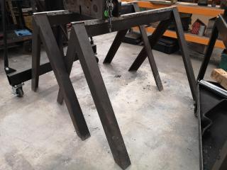 2x Heavy Duty Steel Workshop Horses