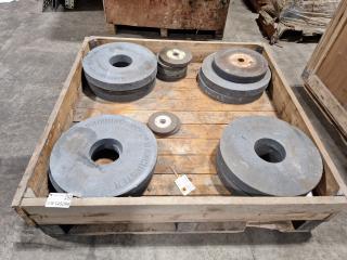 Crate of Assorted Grinding Wheels