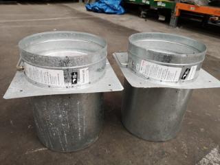 2x 250mm Diameter Commercial Ventilation Dampers by Ravenscroft