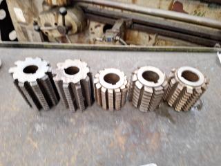 5 x Gear Hobber Cutters