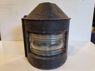 Antique Steamship Port Navigation Light Assembly