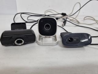 3x Assorted USB Webcams