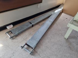 Pair of 2500mm Forklift Fork Extenders