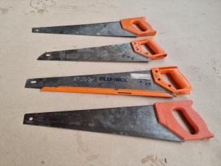 4 Assorted Handsaws