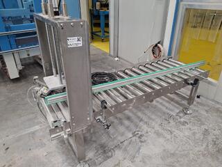 Stainless Steel Roller Conveyor with Pneumatic Pusher