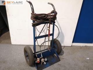 Mobile Welding Tank Trolley w/ Acetylene Torch & Regulators