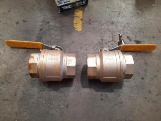 2 x RUB 3" 450 CWP PN30 MS58 Ball Valves