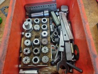 Bin of Assorted Tooling Etc