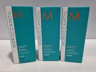 Moroccan Oil Hair Treatment Light, 3x 100mL Bottles