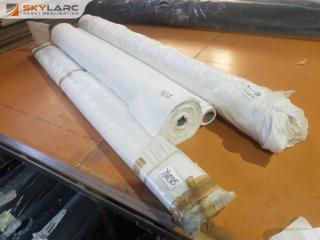 5 Rolls of White Polycotton Fabric