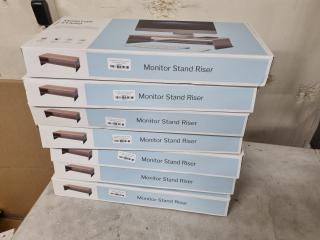 7x Monitor Stands, Bulk Lot