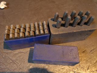 Set of Letter and Set of Number Steel Stamps