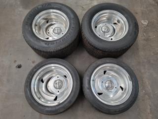 4x Genter Line 15" Alloy Wheels w/ Goodyear & BF Goodrich Tyres