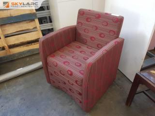 Retro Wheeled Arm Chair