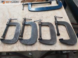 4 x 150mm Plate Steel Clamps