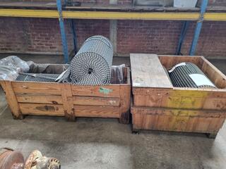 Steel Chain Mesh Conveyor Belt Rolls, 58m Total