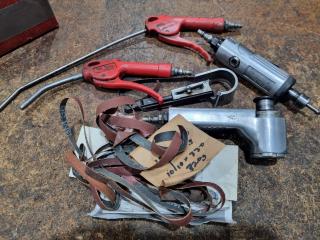 Assorted Air Tools, Die Grinder, Belt Sander, Air Blowers
