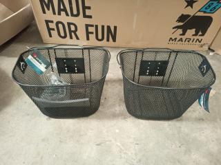 Pair of OnTrack Handlebar Mount Wire Baskets