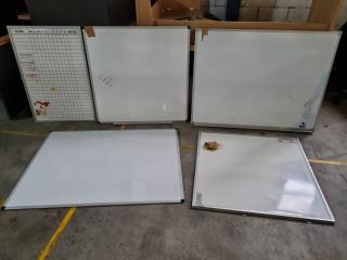 5x Whiteboards, Assorted Sizes