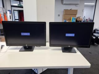 2x HP ProDisplay 23" Full HD LED Monitors P232