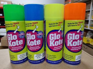 4x Cans of Glo Kote Fluorecent Marking Paint