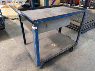 Sturdy Steel Workshop Trolley Cart