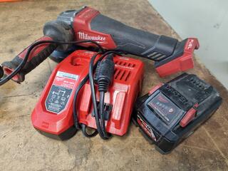 Milwaukee M18 125mm Angle Grinder w/ 6.0Ah Battery & Charger