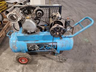 Puma 13 Industrial Single Phase Air Compressor, Incomplete & Damaged