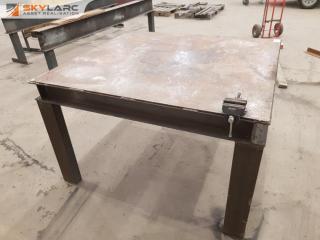 Heavy Duty Plate Steel Workshop Bench