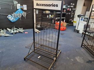 Double Sided Retail Display Shelf & Hook Rack Unit