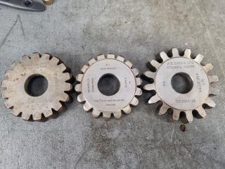 3 x Gear Shaper Cutters