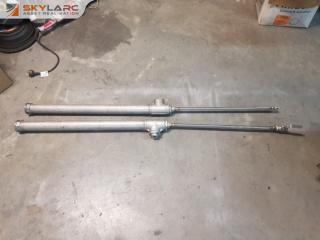 2 x Matching Stainless Steel Pipe Assemblies