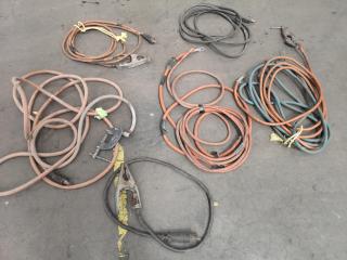 6x Assorted Welding Cable Leads