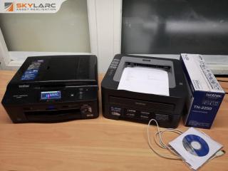 2x Brother Desktop Office Laser & Inkjet Printers