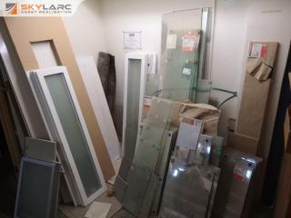 Large Lot of Cabinetry Doors, Glass Etc