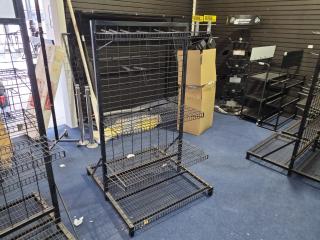 Double Sided Retail Display Shelf & Hook Rack Unit