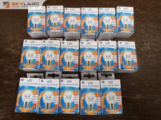 17x LED Fancy Round 3.4W Light Bulbs by GE, New