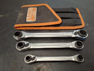 Bahco Ratchet Ring Spanner Set