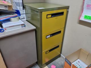 Precision Steel 3-Drawer File Cabinet in Retro Colours