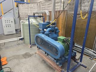 Large Vacuum Pump with Coolant Tank