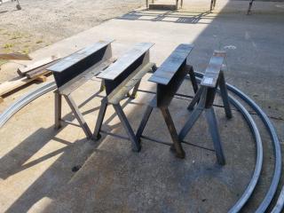 Four Heavy Duty Steel Workshop Stands 