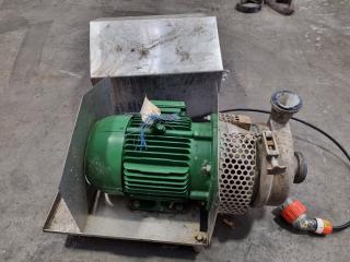 Weg 5.5kW 3-Phase Electric Motor w/ Pump & Cover Housing