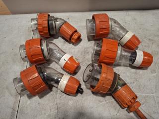 6 Twenty Amp 4 Pin Plugs