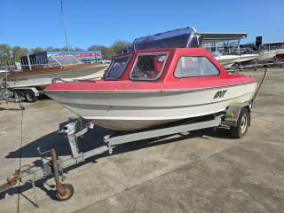 Fiberglass Boat on Trailer